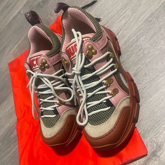 Gucci Pink and Green Women's Sneakers